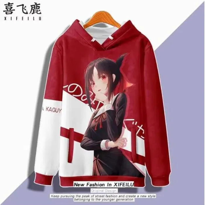 

Anime Kaguya-Sama:Love Is War Shinomiya Kaguya Hooded Hoodie Cosplay Autumn Winter Men Women Coat Loose Jacket Tops Anime