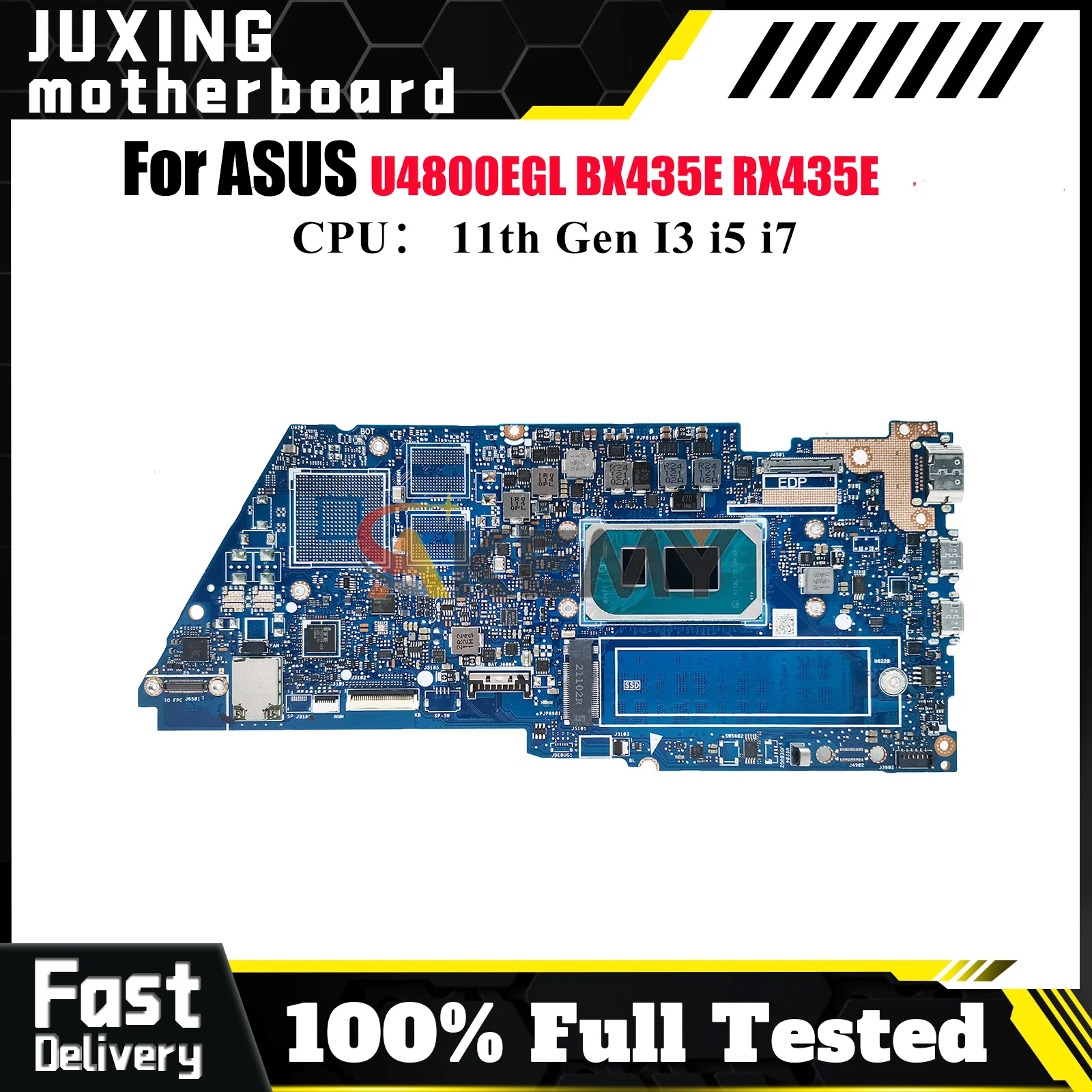 

UX435EA Laptop Motherboard For ASUS ZenBook UX435E U4800EGL UX435EG BX435E RX435E UX435EA Mainboard With 11th Gen I3 i5 i7 stk