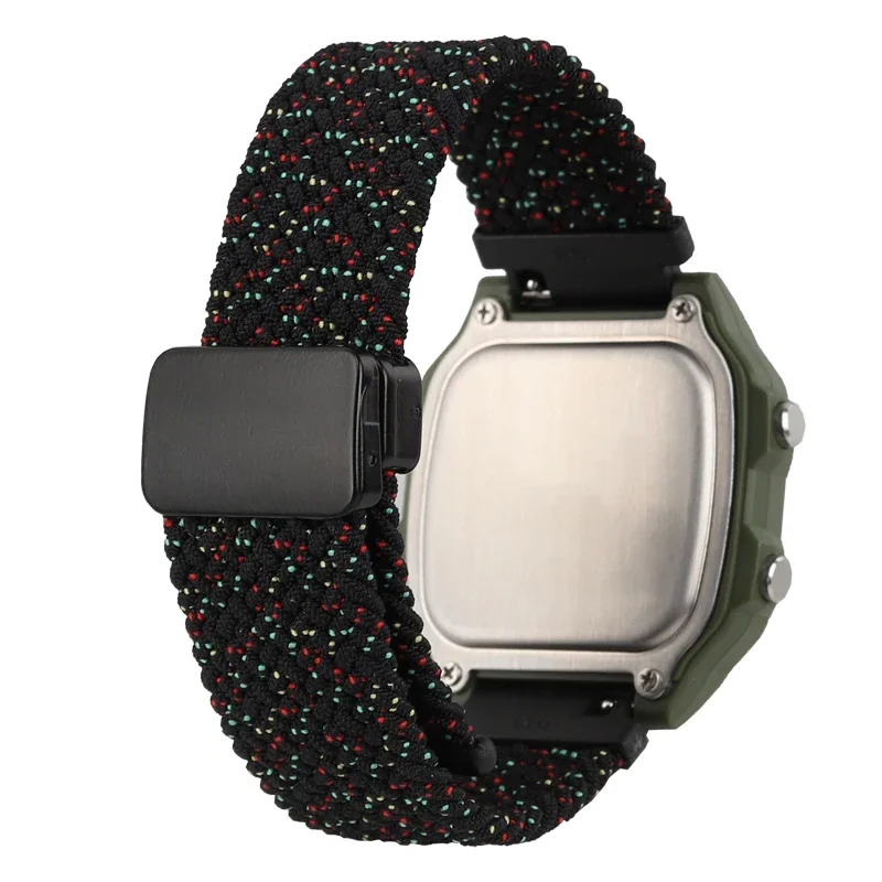 18 مللي متر ل كاسيو F-91W جديد مطاطا النايلون حزام الساعات ل SGW400 F91W F84 F105/108/A158W/168 AE1200/1300 الرجال سيدة أسورة يد