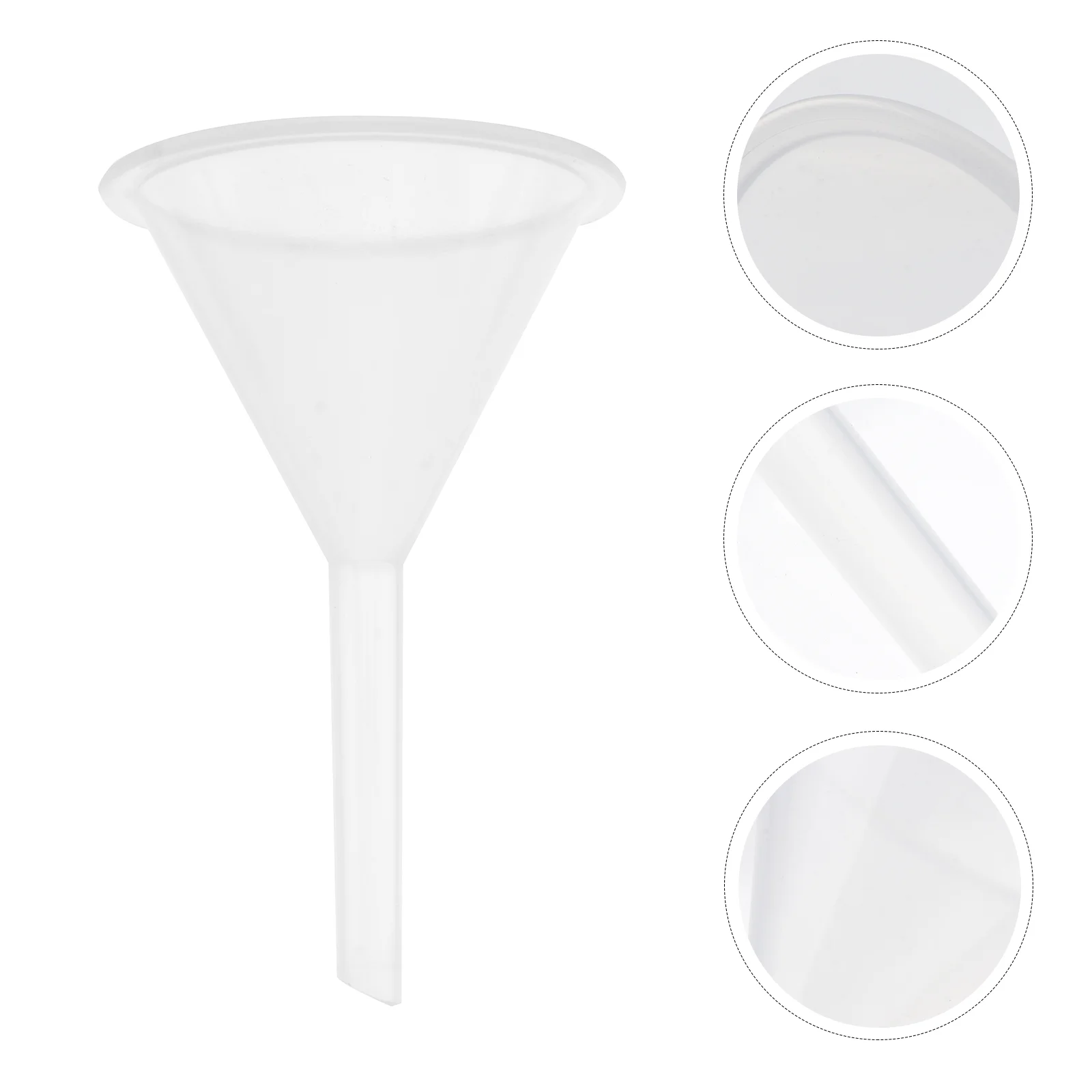 5 Pcs 60ml Plastic Funnels Clear White Filter Multipurpose Laboratory Small Funnel Change Transmission Fluid