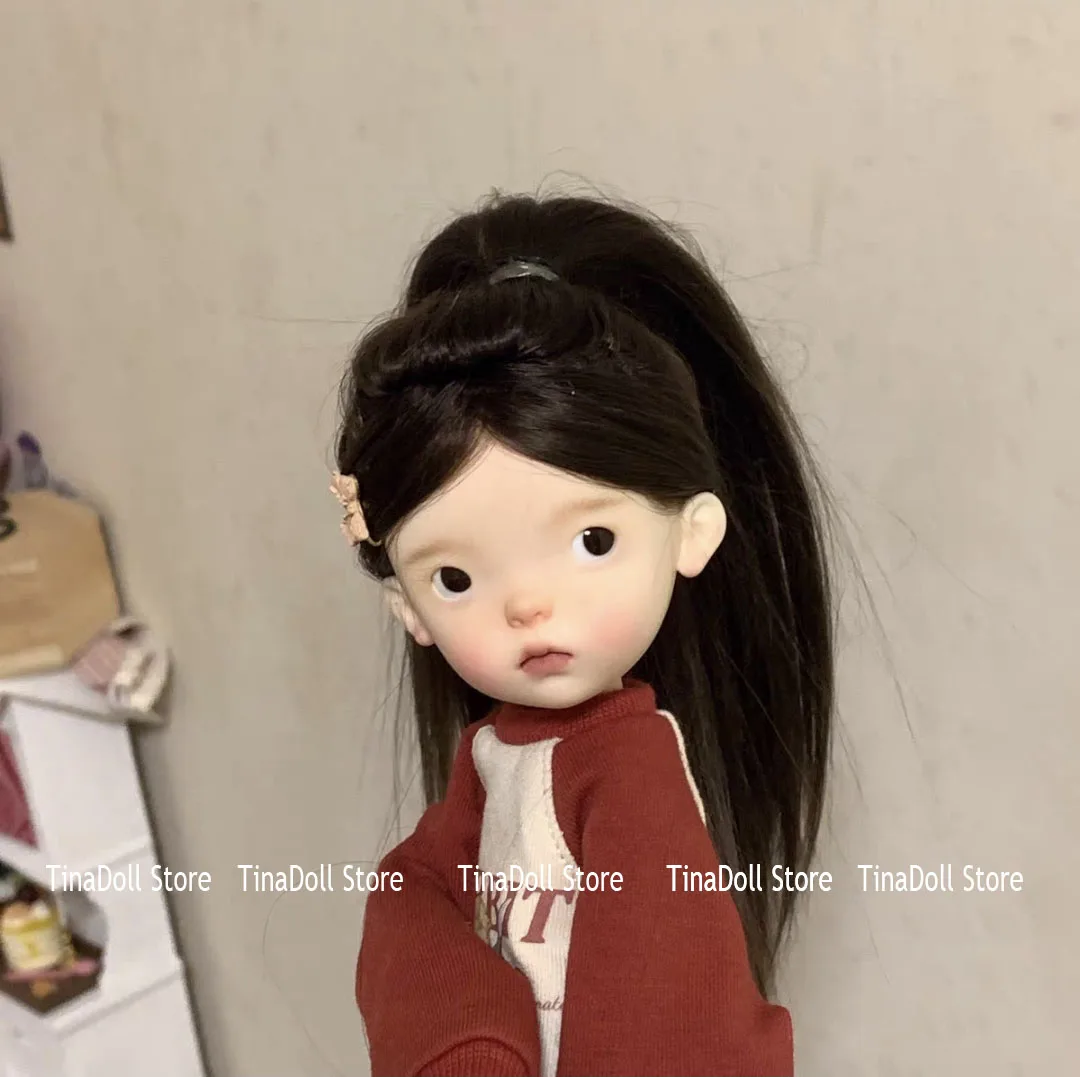 

（TinaDoll Store）2025 High ponytail Mohair Wigs for Landoudou Landazz 16cm head circumstance
