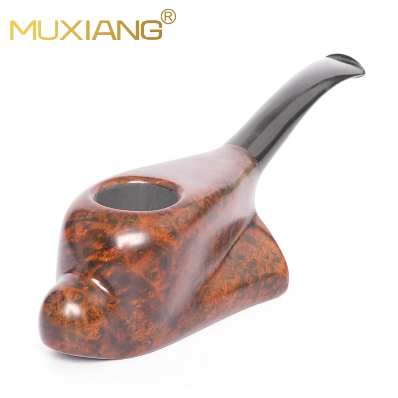 MUXIANG Briarwood Tobacco Pipe Hand-carved Pipe Father's Day Gift Freestyle Pipe Puffer Animal Shaped Pipe