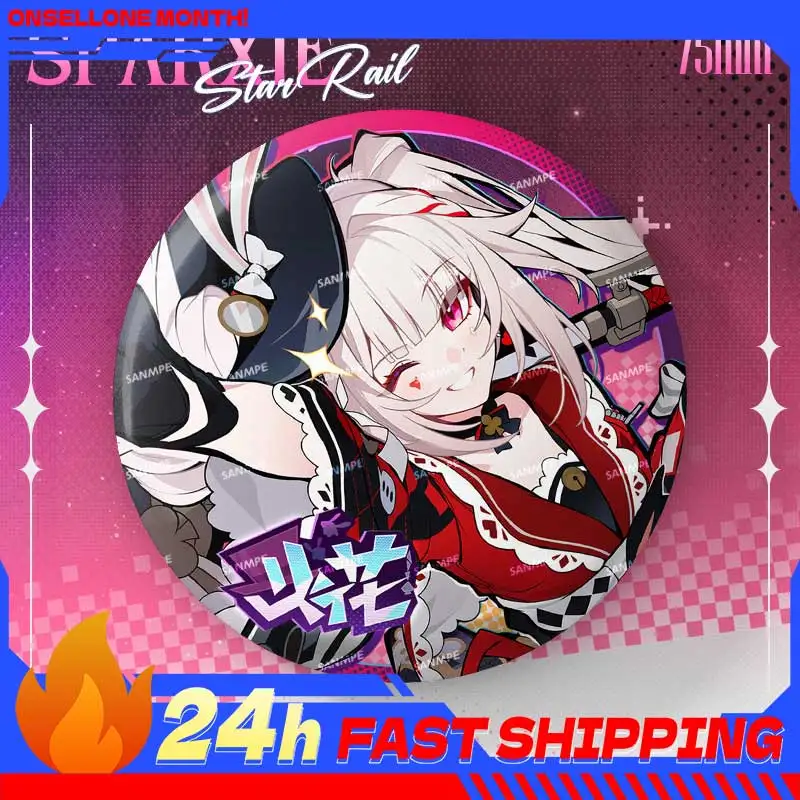 

Honkai: Star Rail Game Peripherals Sparkle Figure Badge Cyrene Figurine Pin Changyeyue Cerydra Decorative Collection Toy Gifts