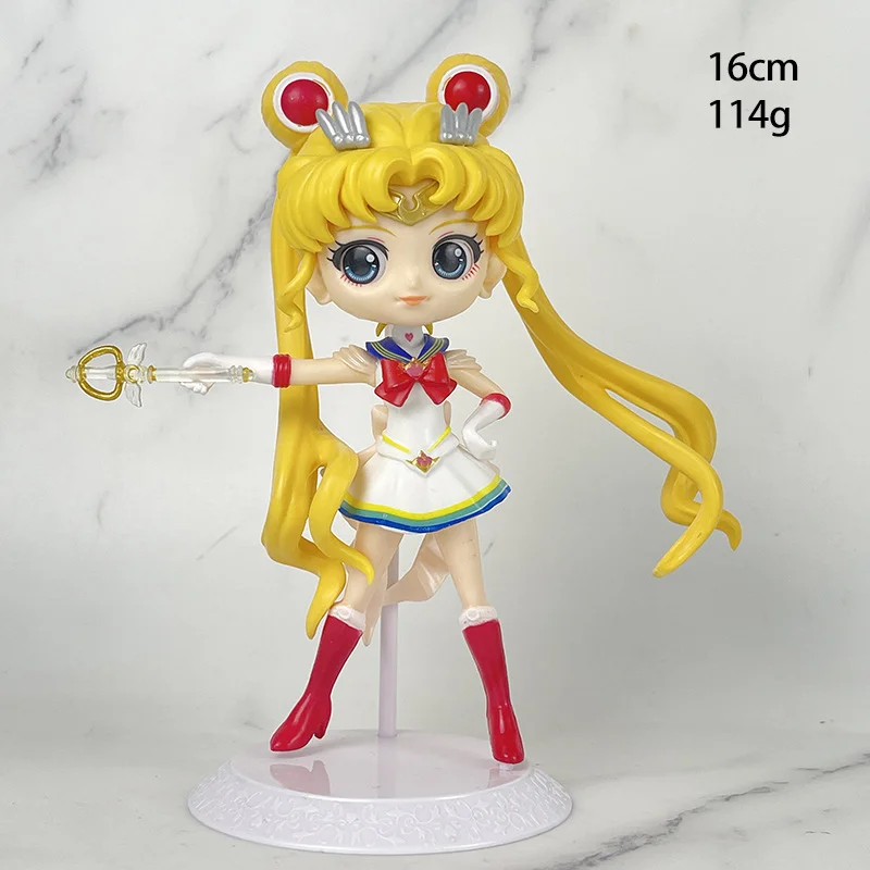 Sailor Moon Anime Character Roles Tsukino Usagi Chibiusa Action Figures Collection Model Toys Car Decoration Ornament Gifts