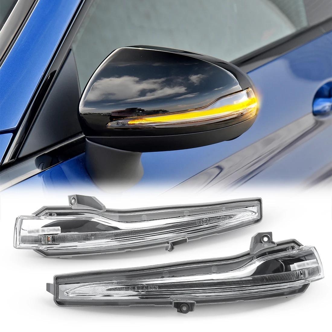 Car Rear View Side Mirror Light Amber Turn Signal Lamp For Mercedes-Benz E-Class W205 W213 W222 AMG 0999060143/0999060243 12V