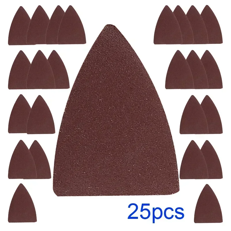 25pcs Finger Sand Paper Oscillating Tool For Fein For Sanding Pad Power Tool Abrasive Sandpaper Hook & Loop