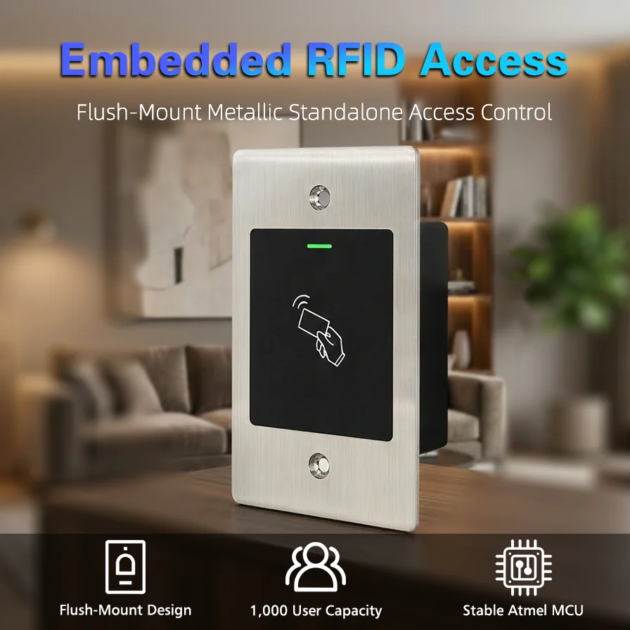 埋め込み型rfidアクセス制御システム対応、読み取り専用カード、セキュリティアクセス用wiegandインターフェース
