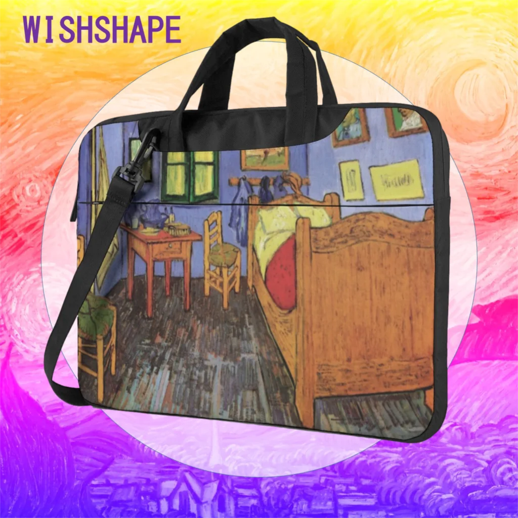 Imagem -06 - Van Gogh Bolsa para Laptop com Alça Bolsa Protetora para Computador Bolsa para Laptop de Viagem Elegante