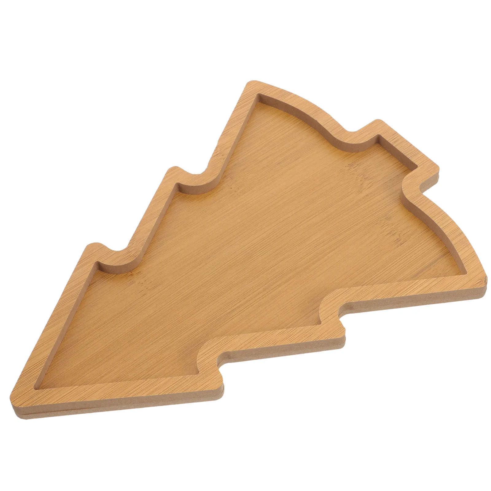 شجرة عيد الميلاد الخشبية على شكل صينية تقديم وجبة خفيفة الفاكهة الجوز طبق تقديم الحلوى حفلة منضدية ديكور الخشب خادم الطعام المقبلات