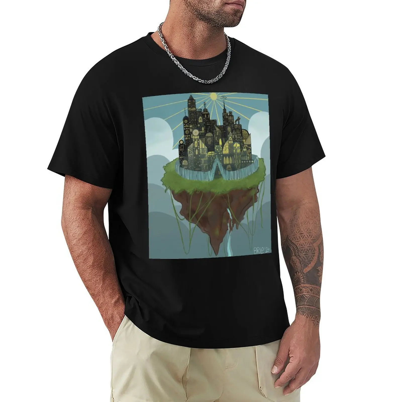 

Sky City T-Shirt funny gifts hippie clothes vintage t shirt men