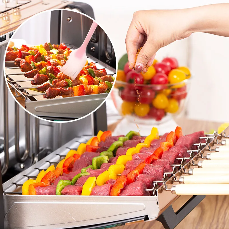 Electric Grill Household Smokeless Barbecue Machine Full-Automatic Rotary Korean-style Kebab Machine Indoor Barbecue Grill