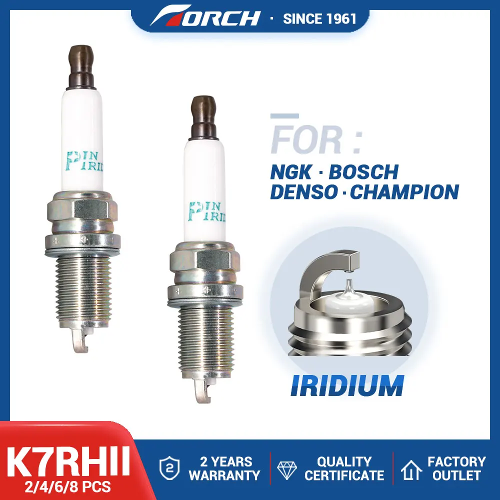 2-8PCS Double Iridium Candle TORCH K7RHII/6316 Replace for PFR7S8EG IK22 VK22 MG GT/MG5 1.5T 15S4G Changan CS75 1.8T JL486ZQ2