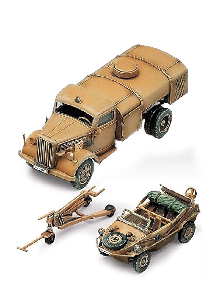 Academy Assembly Model Kit 13401  Ground Vehicle Series-3 German Fuel Truck & Schwimmwagen 1/72