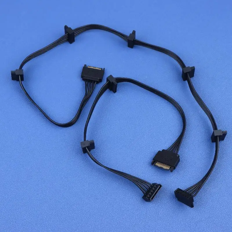 High-Quality 15 Pin SATA Power Splitter Cord for Ultimate Hard Drive Power Distribution and Efficiency