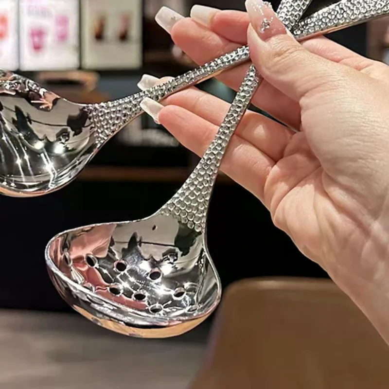 Kit Stainless Steel Soup Spoon Deepen LarGe Capacity Spoon SiLver Mirror PoLished FLatware Soup Rice Home chen TabLeware