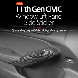 For HONDA 2022-2025 11 th Gen CIVIC Sedan Hybrid Si Type R Decorative sticker on the side of the door armrest panel accessories