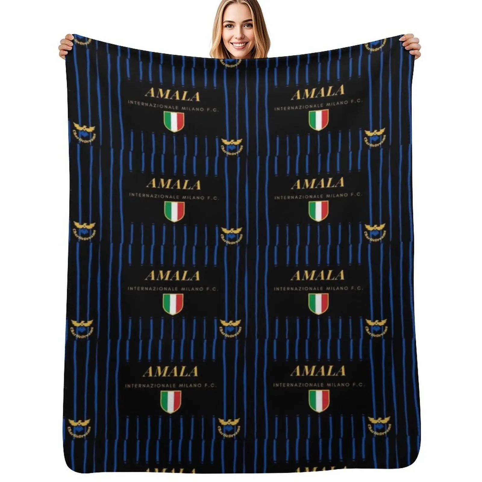 Amala Pazza Inter Amala tshirt Throw Blanket Soft Beds cosplay anime manga blankets ands Sofa Blankets