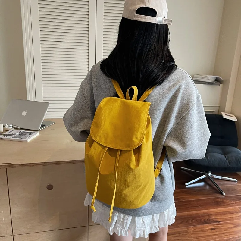 Zaini in nylon moda coreana per donna 2025 Nuovo Bookbag Zaino a tracolla Borsa da scuola per studenti universitari giapponesi Feminina Mochila