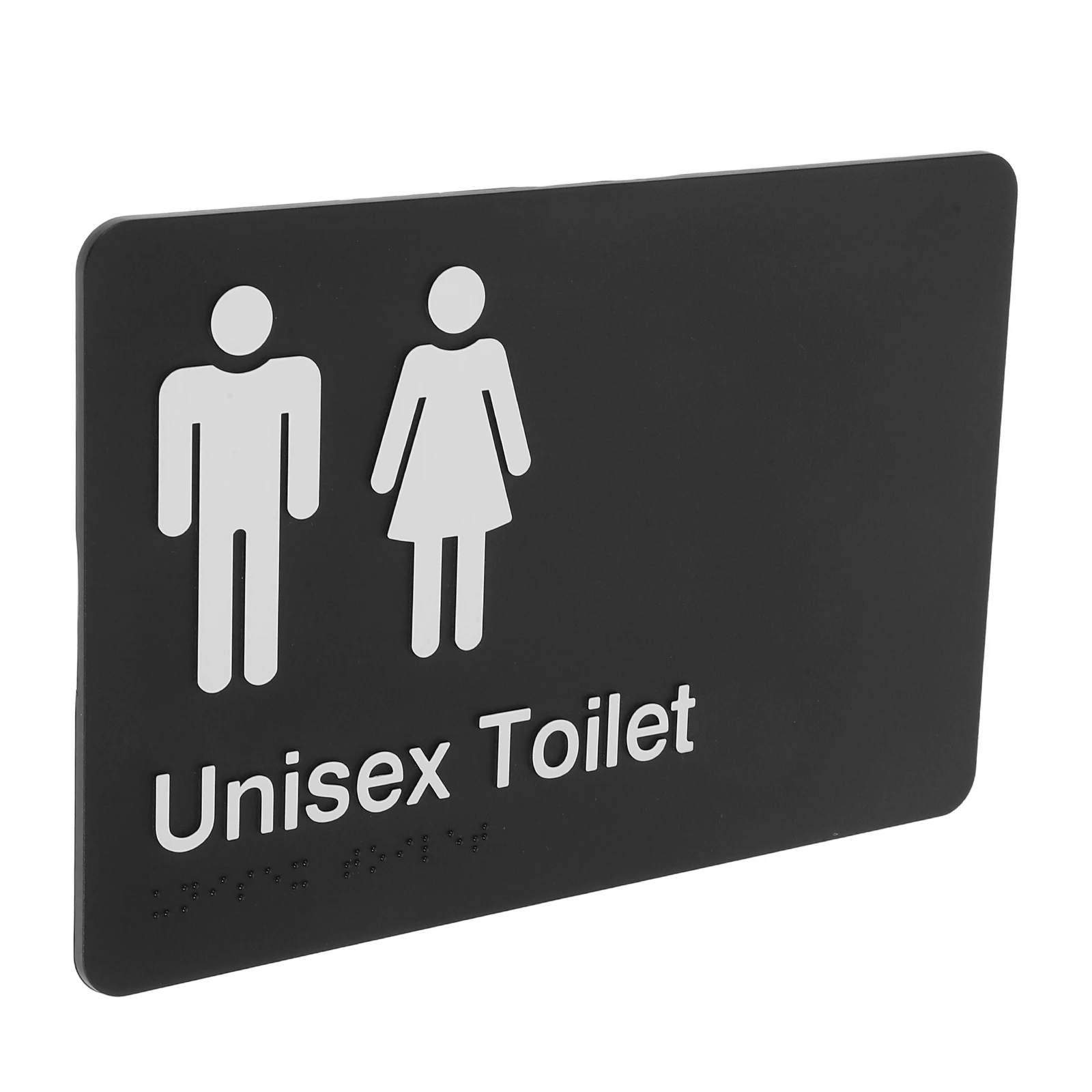 

Braille Restroom Signage Public Toilet Signs Unisex Washroom Indicator Plates Bathroom Decor ABS Material High Visibility