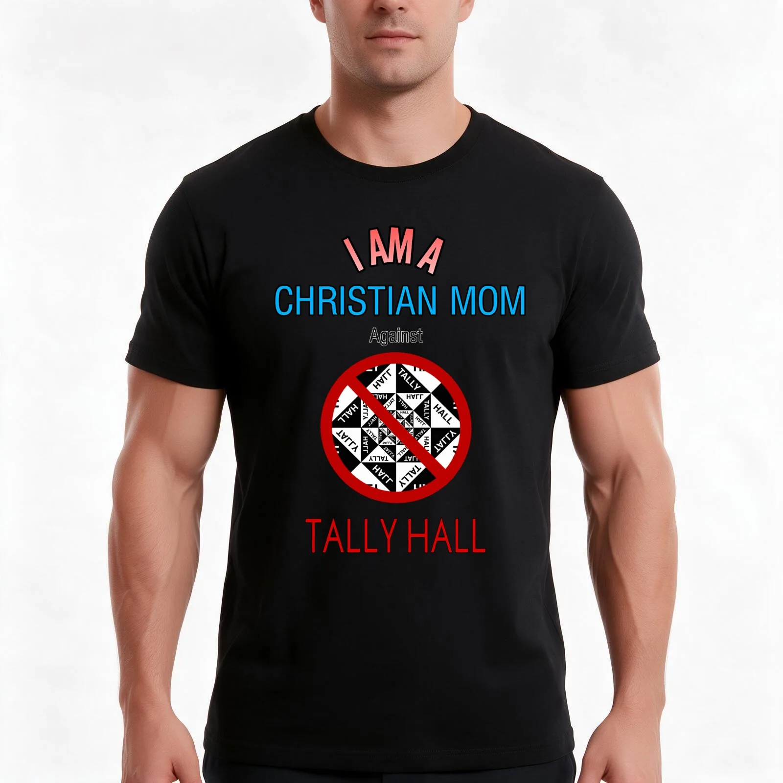 Christian Moms against Tally Hall T-Shirt, Summer Casual Cotton Tee, Oversized Streetwear Tops, Vintage Graphic Print