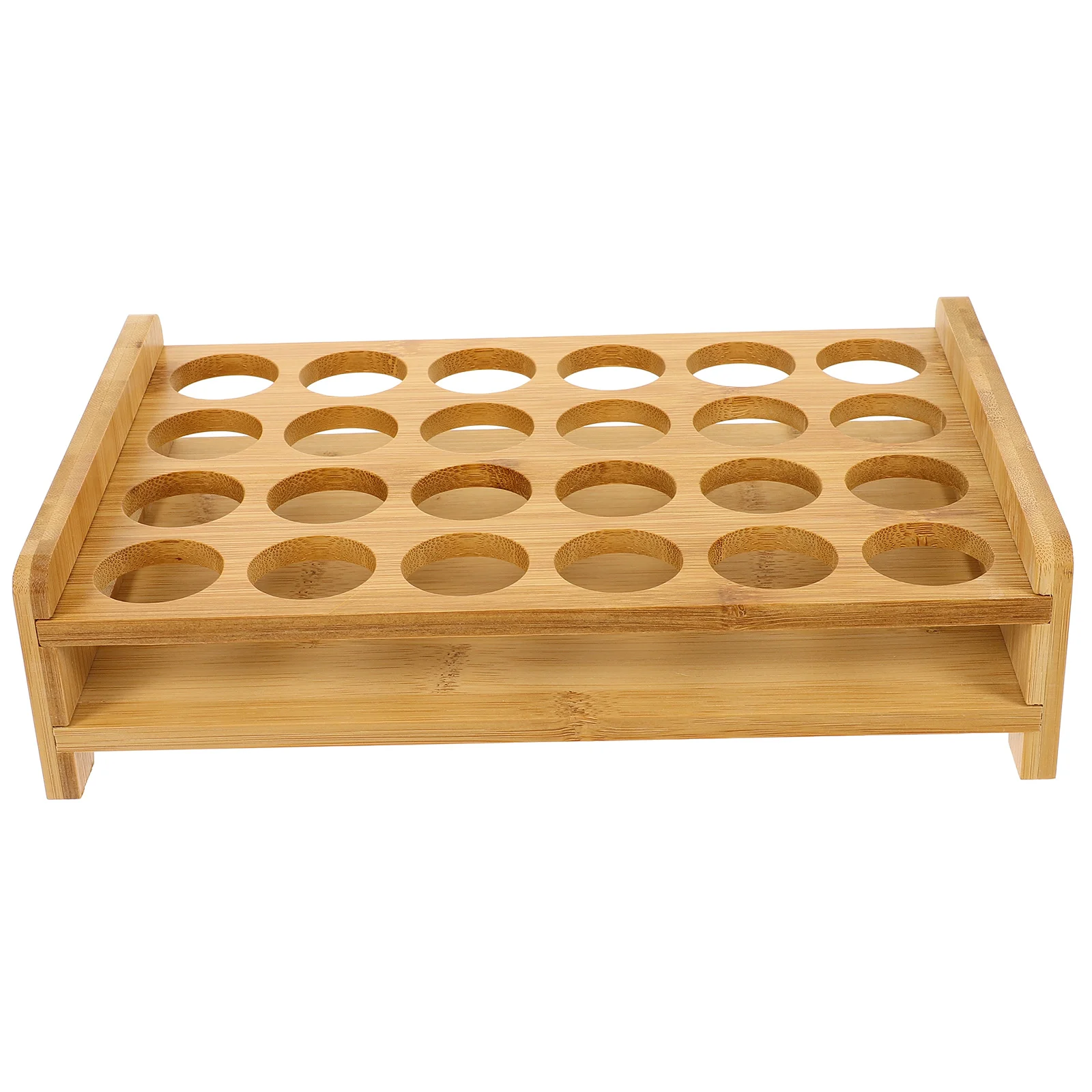 

Glass Rack Shot Glasses Display Holder Server Wood Whiskey Cups Tray Coffee Mug Organizer Multi-slots