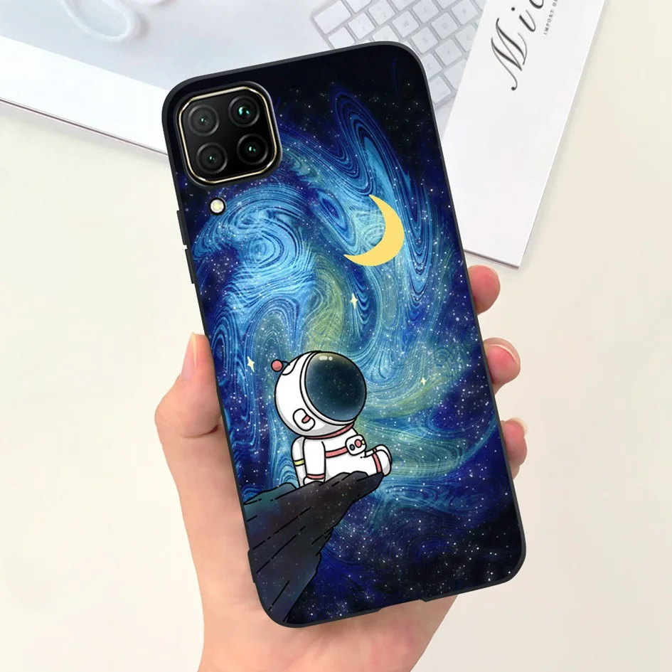 Per Cover Huawei P40 Lite custodia per telefono Cute Astronaut custodia morbida in Silicone antiurto per Huawei Nova 7i P 40 Lite paraurti