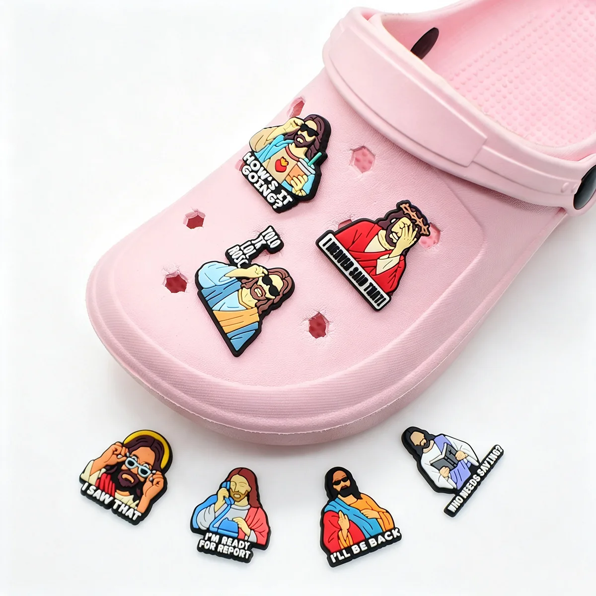New Playful Trend Cartoon Character Clog Shoe Charms Cool Graphic Pattern Lightweight Removable PVC Shoe Ornament Decor Pack