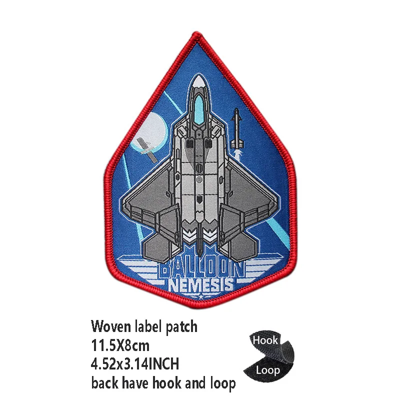 Mini IR riflettente a emissione di luce Laser Cut Aircraft Tactical Series Fighter Rubber Patch tessute zaino Patch per abbigliamento