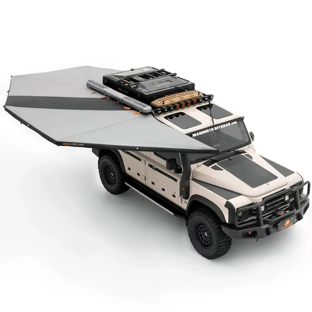ADA OVERLAND New Design 270° Car Awning Tent Free Standing Waterproof Awning Large Space High Quality Side Awning 2m