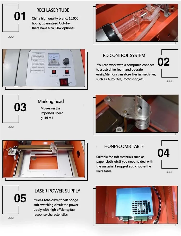 Hot 3020 Mini Co2 Taglio laser Macchina per incisione acrilica Piccola macchina per incisione laser