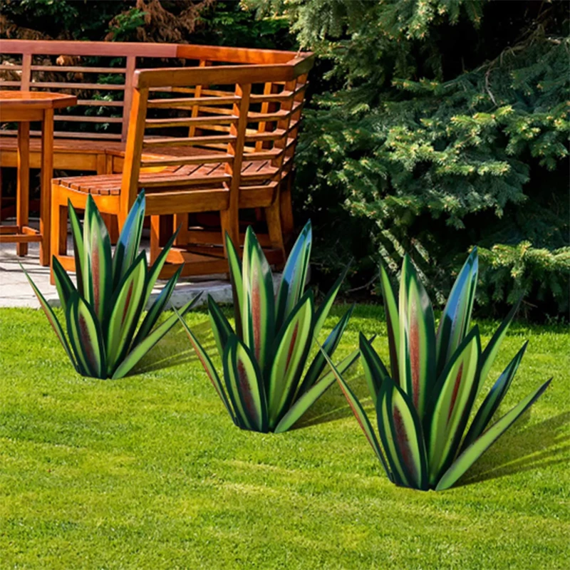 65cm Mental Tequila Agaves Lawn Ornaments For Garden Figurines Outdoor Garden Patio Yard Lawn Decoration Ornaments