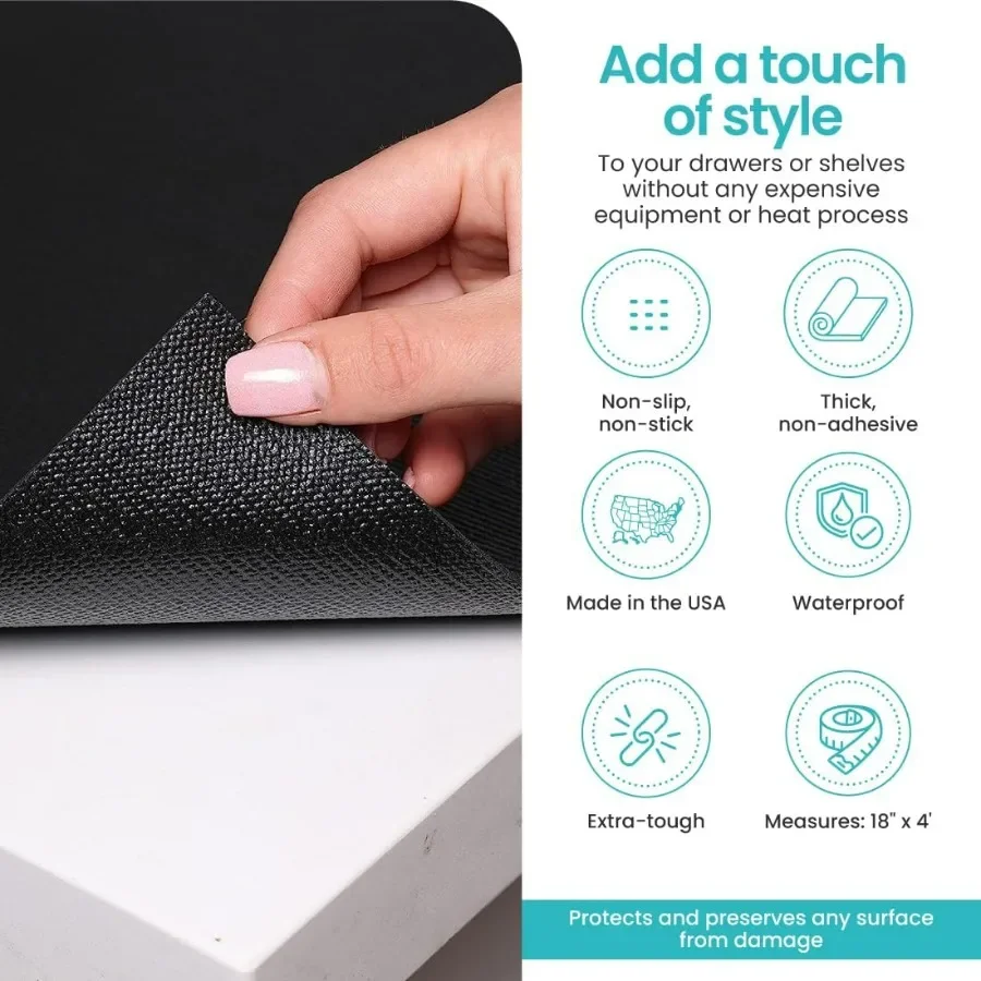 Premium Solid Shelf Liner with Thick and NonAdhesive Design for Kitchen Cabinets Drawer Organization Pantry Storage and Bathroo
