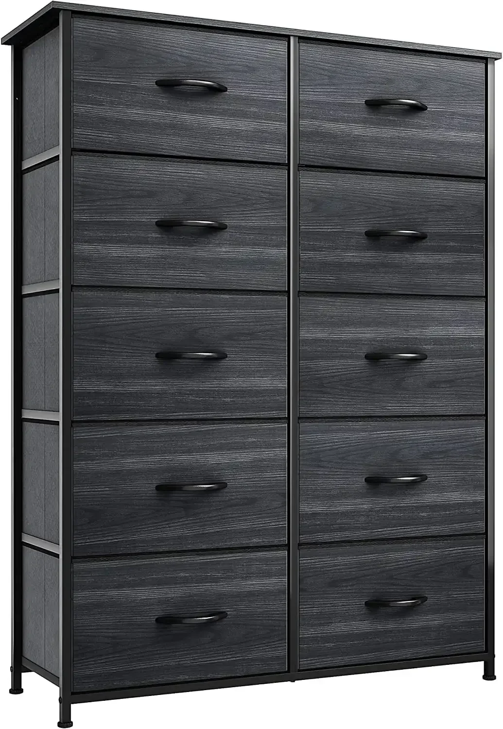 

10 Drawer Dresser - Fabric Storage Tower, Organizer Unit for Living Room, Hallway, Closets & Nursery - Sturdy Steel Frame