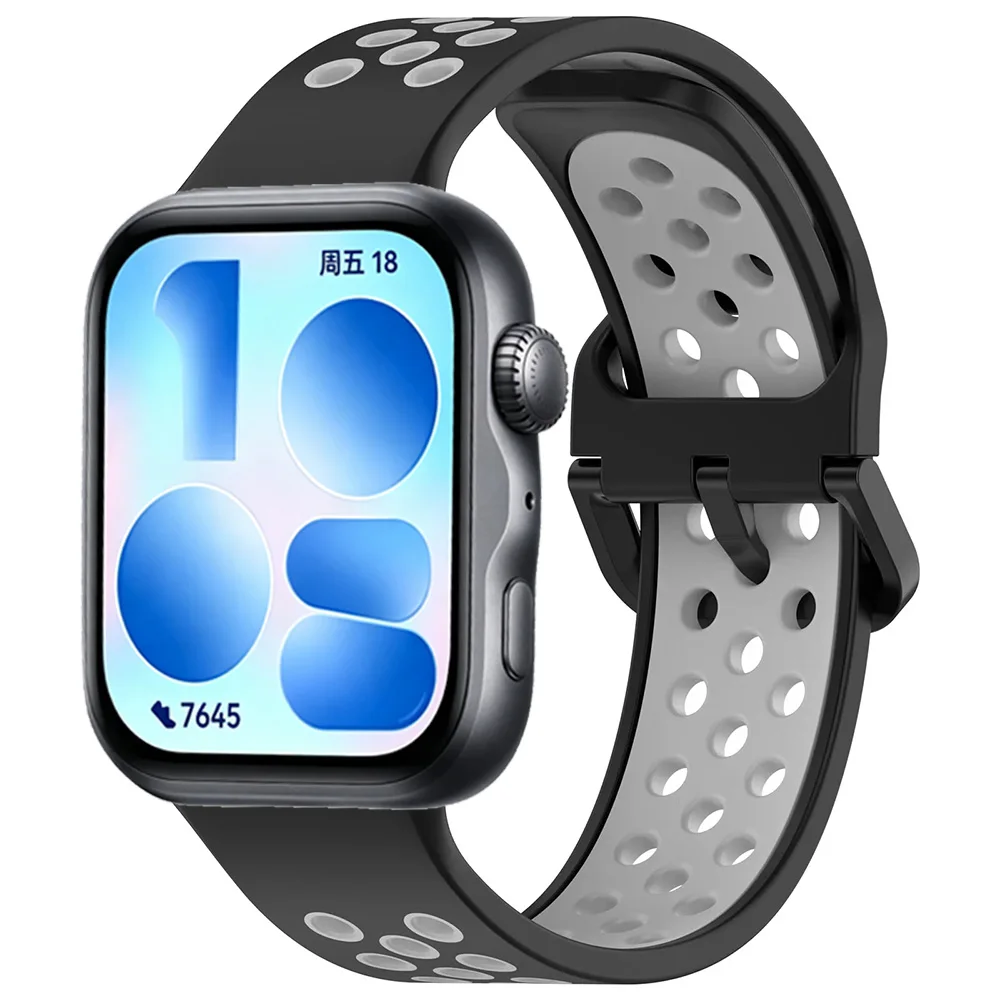 Two-color Silicone Strap For Huawei Watch Fit 5 Pro 4 Pro Sport Breathable Watchband Belt For Huawei Watch Fit 3 4 5 Accessories