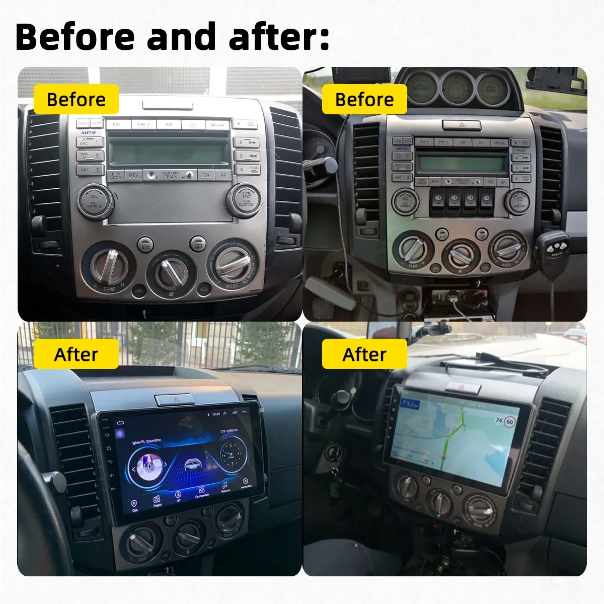 Car Stereo for Ford Everest Ranger Mazda BT50 BT-50 2006-2011 2 Din Android Radio Screen Multimedia Player Autoradio Head Unit