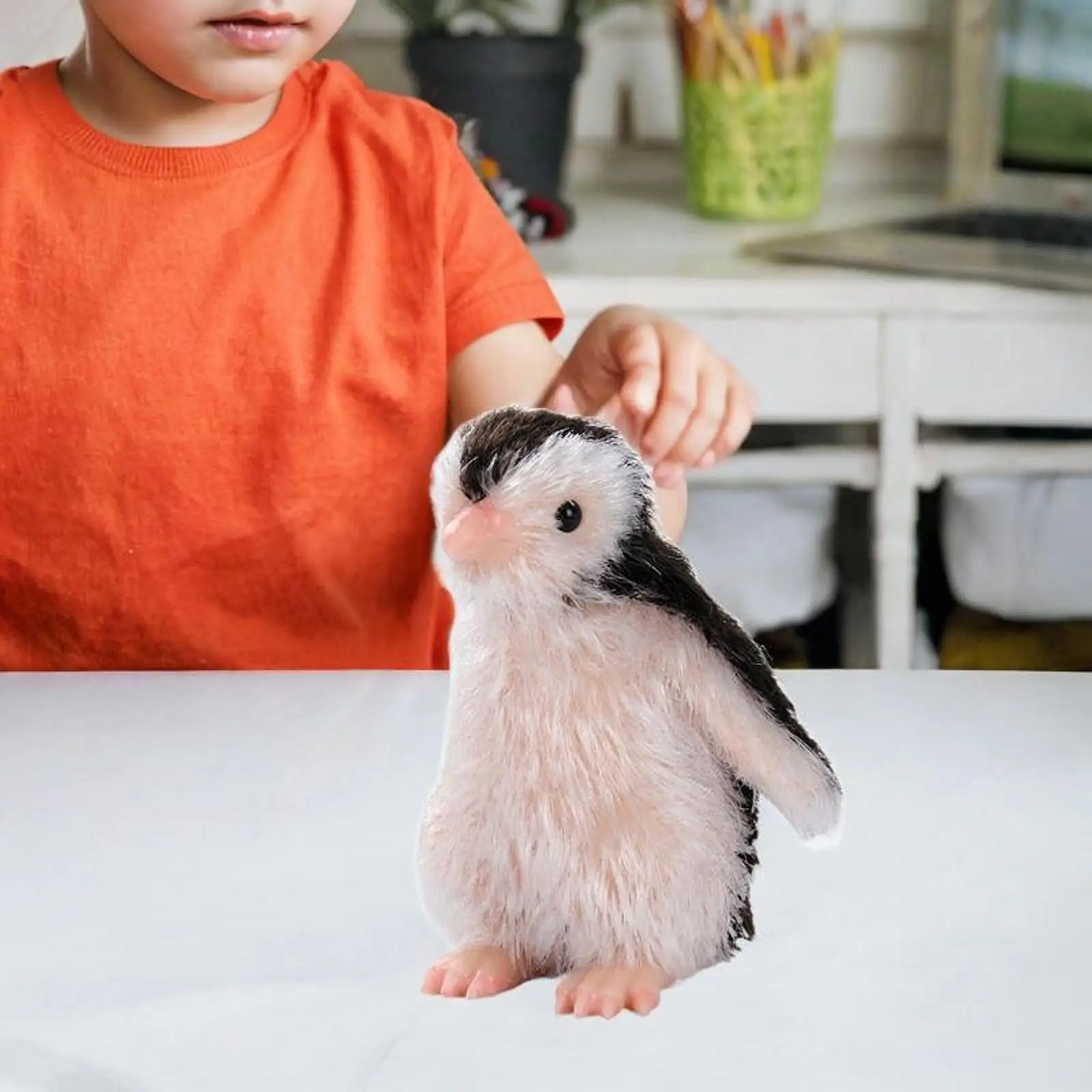 Silicone Penguin Doll Cute Animal Doll Toy for Role Playing Family Activity