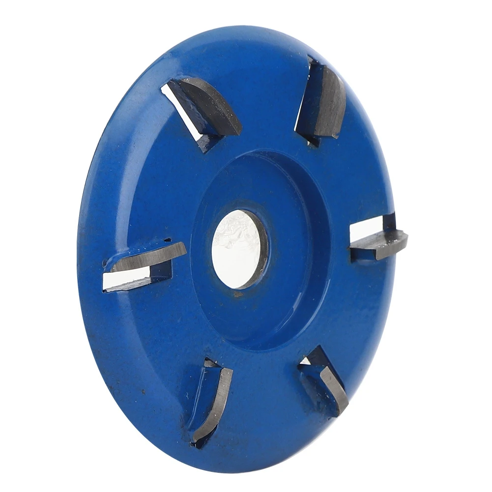 Electric Wood Carving Tools Angle Grinder Tungsten Steel Blade Cutter Shovel Accessory6-Tooth Arc Blade Blue
