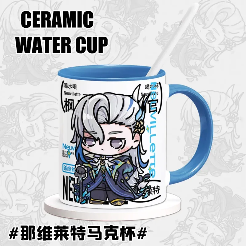 Genshin Impact Full Range Of Character Cup Genshin Impact Zhongli Xiao Lyney Ganyu Kazuha Hutao Furina Neuvillette Anime Mug Cup