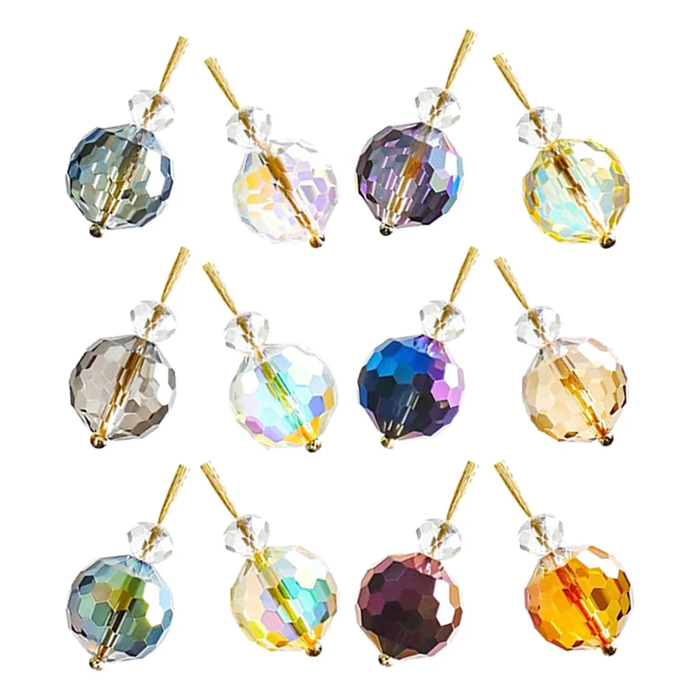 

Festive Home Decorations Crystal Tree Ornaments Christmas Glass Balls Colorful Prism Hanging