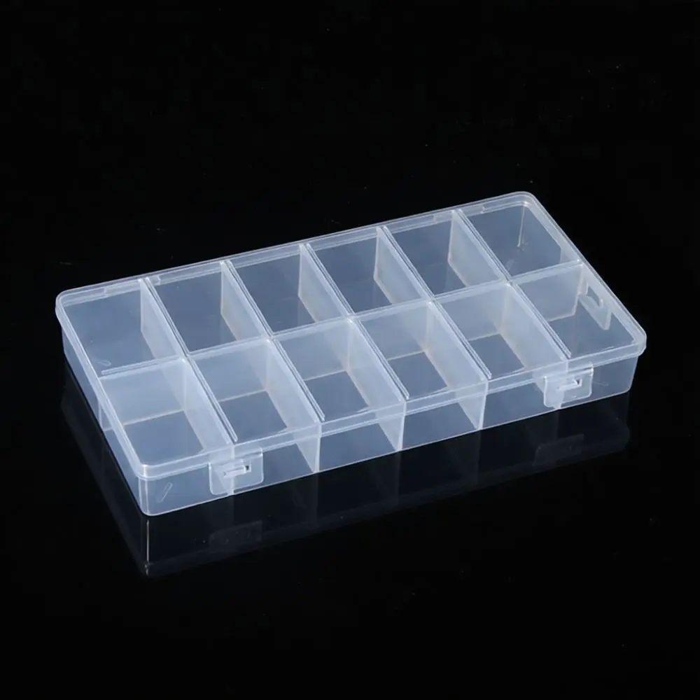 Portable Storage Case Transparent Divided Organizer For Electronics Hardware Tools DIY Crafts Sewing Supplies Components Bin