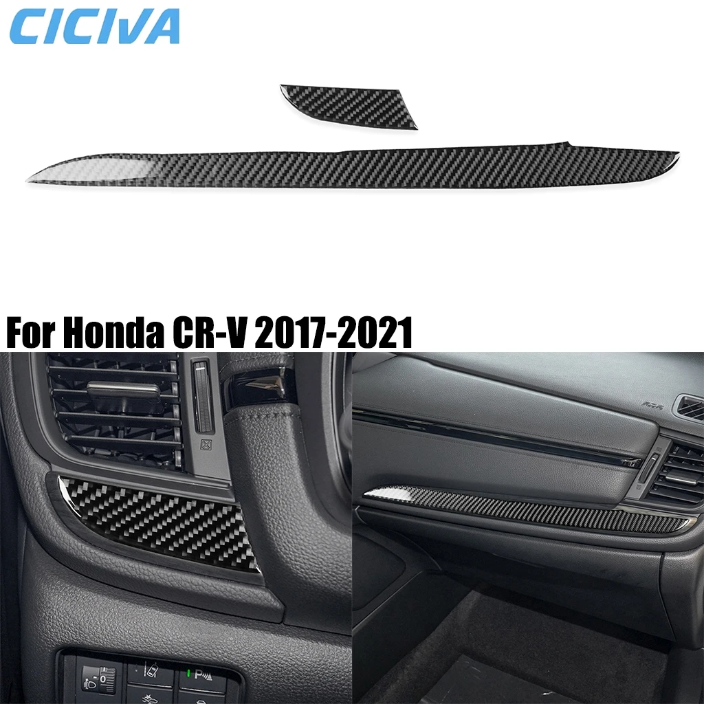 

For Honda CR-V CRV 2017 2018 2019 2020 2021 Carbon Fiber Dashboard Decorative Interior Car Accessories Cover Sticker Auto Trim