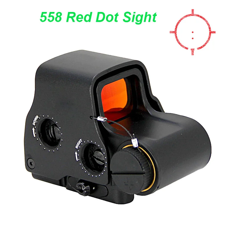 

558 Red Dot Sight алюминиевый компактный голографический прицел для отражения T-Dot прицел Охотничья винтовка оптика с креплением QD Weaver Rail