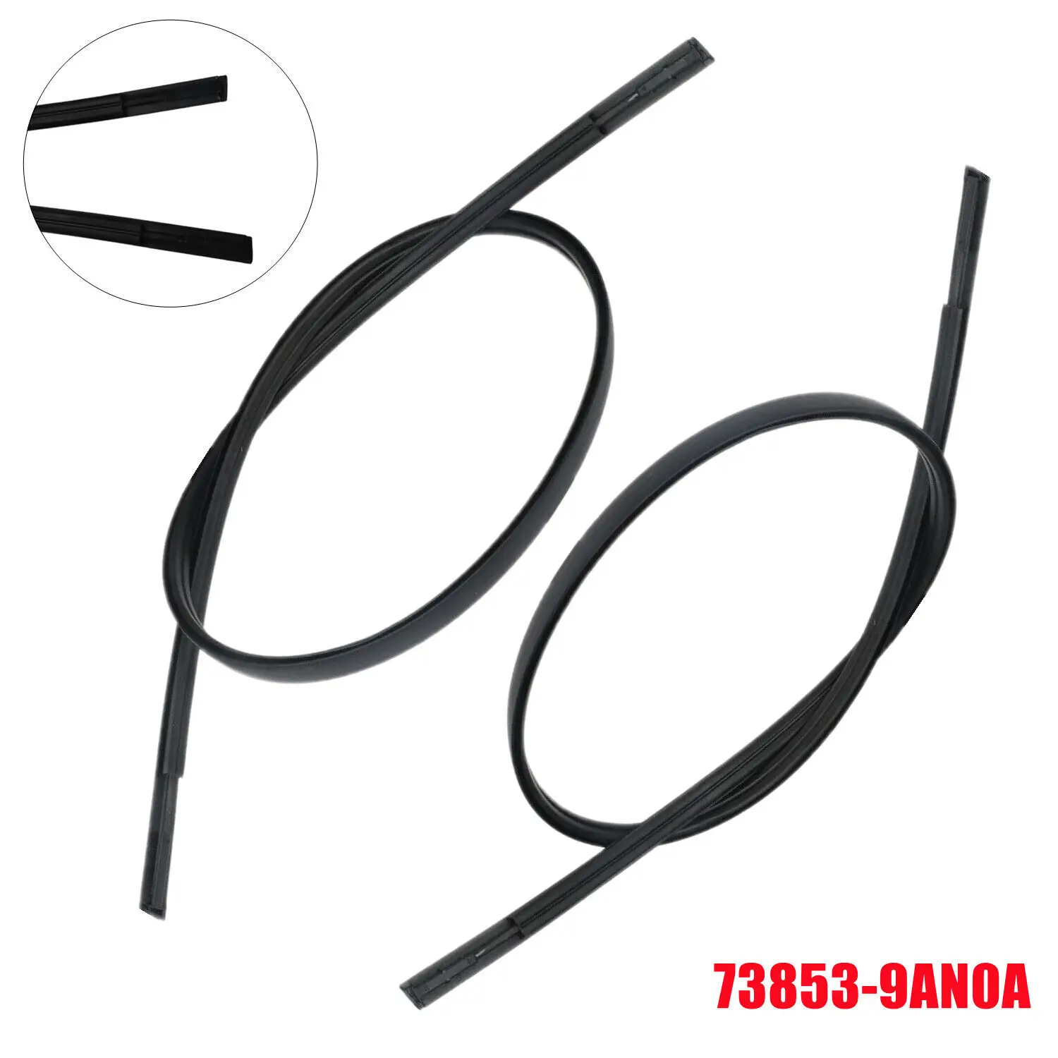 73853-9AN0A For Nissan Sentra 2013-2018 Pair Left & Right Auto Car Roof Drip Finish Moulding Seal Strips Trim Replacement Parts