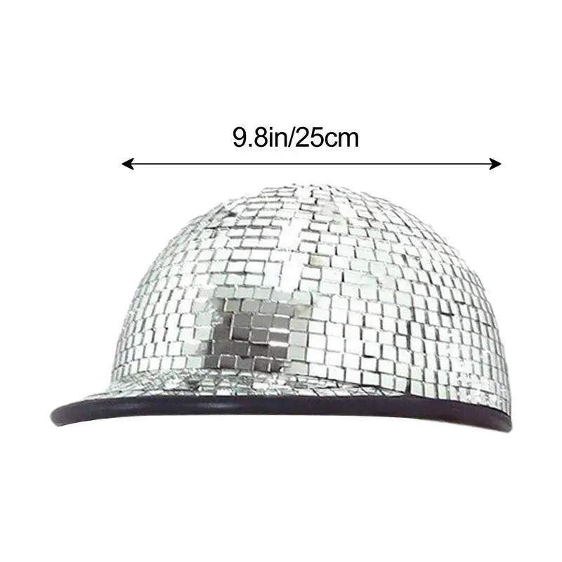 Disco Ball Hat Disco Party Decoration Glitter Cowboy Hat Novelty Favor Supplies Disco Costume Outfit Accessories