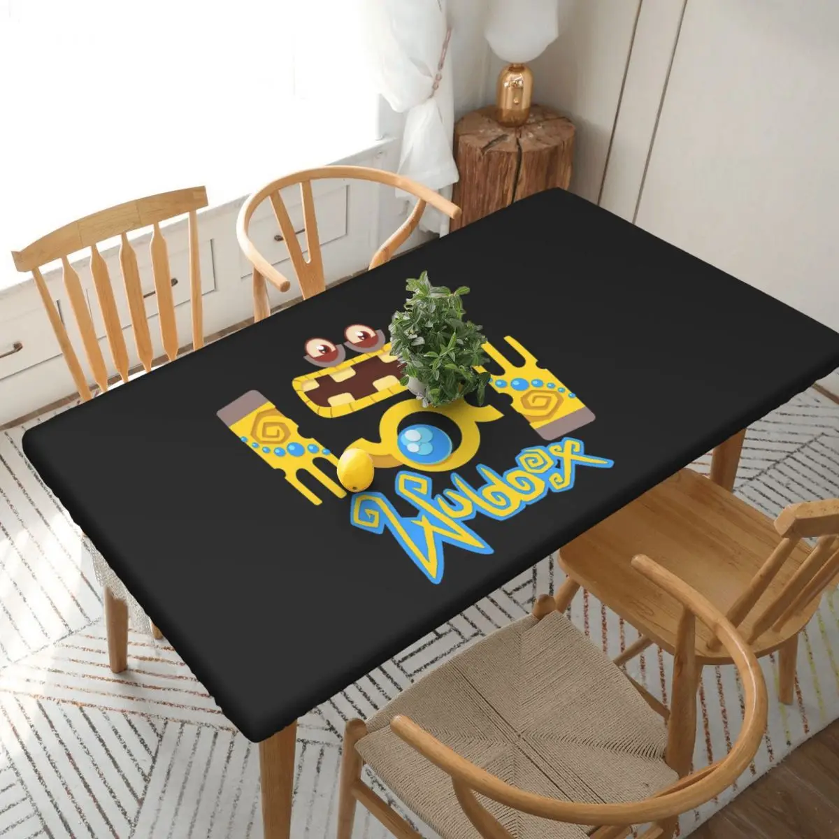 Wubbox My Singing Monsters Custom Rectangular Tablecloth Oilproof Table Cover for Festival Party Decorations Table Cloth
