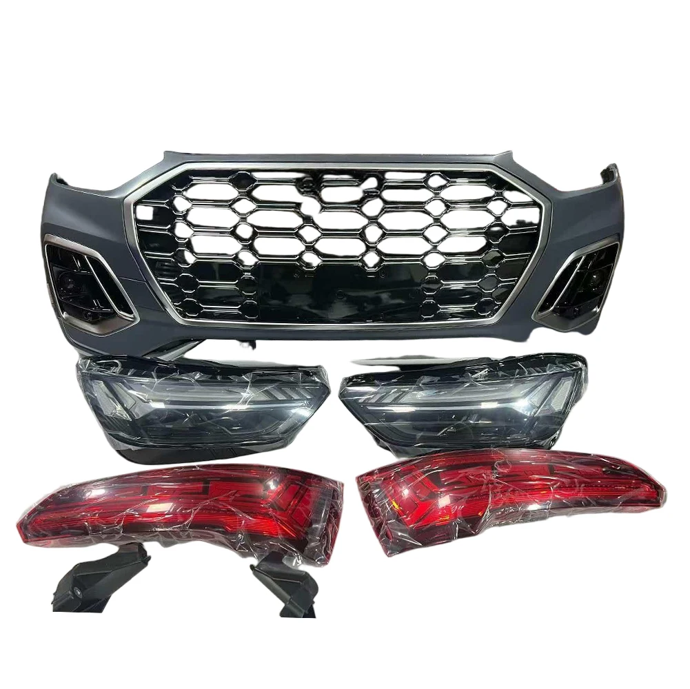 

STLF The Best-selling for Audis Q5 Headlights Finish the Front Bumper With a Grill Radiator Car Bumper Body Kit