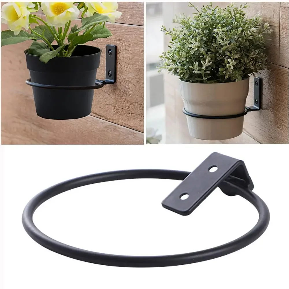 3Pcs/Set Flower Pot Hanging Storage Rack Flowerpot Ring Wall Mount Pot Holder Flower Plant    Process lock gasket