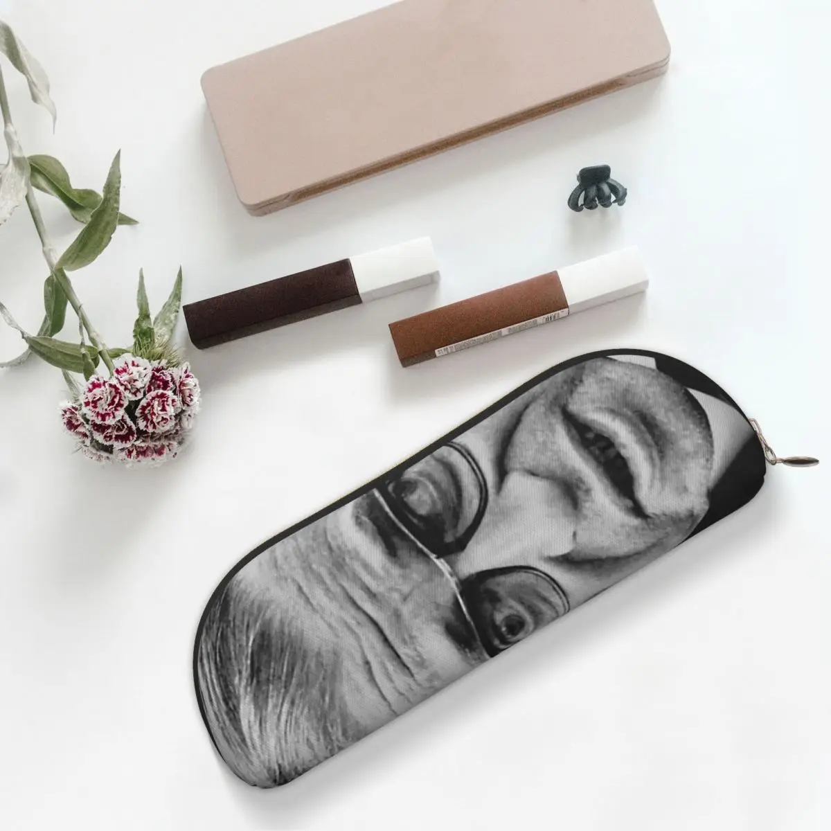 

Jean-Paul Sartre Pencil Case Pencil Pouch Storage Stationery Supplies Large Capacity Pen Box Pencil Bag for Boy Girl Gifts