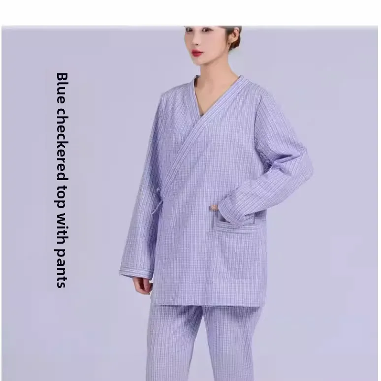 

Дышащий больничный костюм из чистого хлопка Long Sve Spwear для пациентов, удобный мягкий легкий гардеробный гардероб