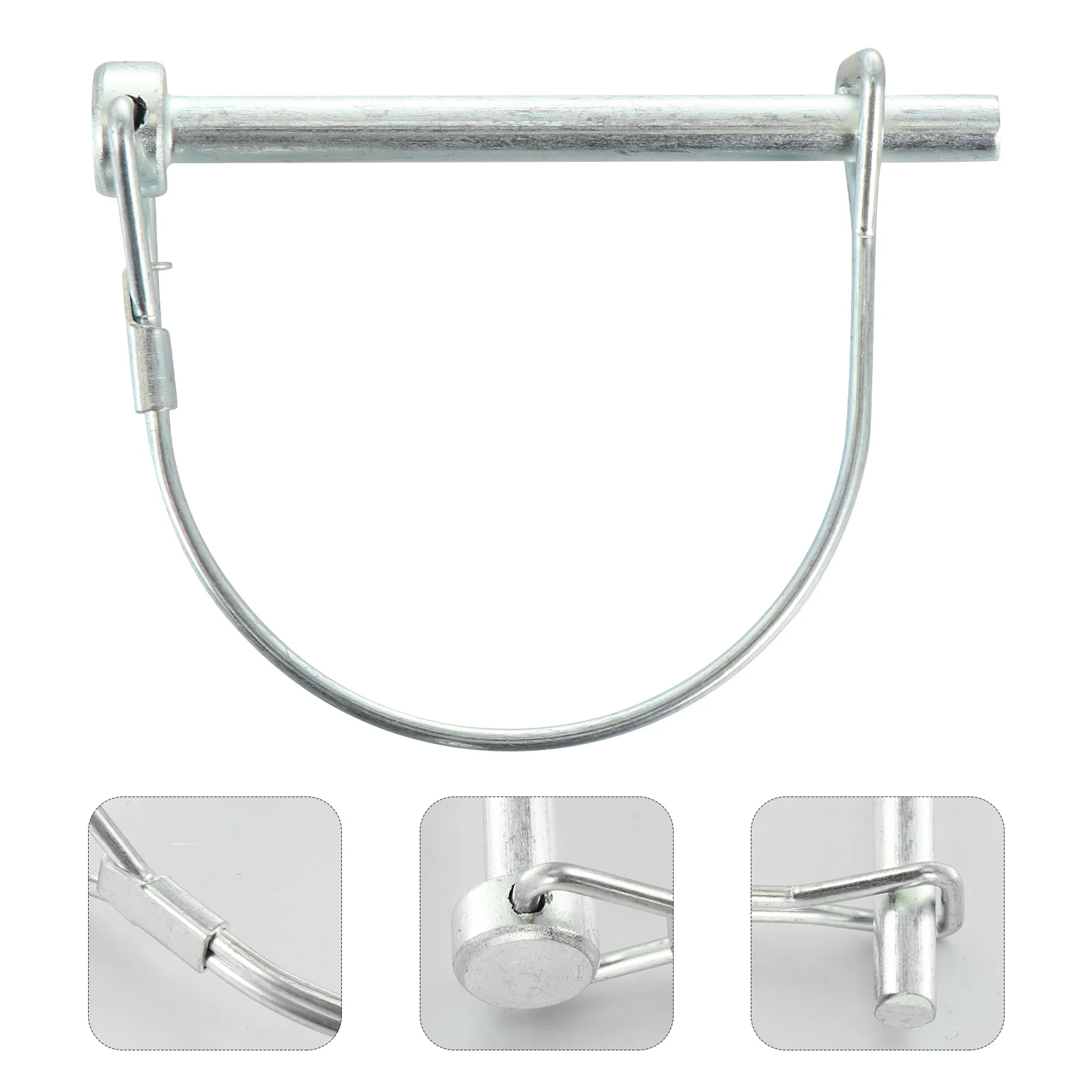 

10Pcs Square Locking Pins D-Shaped Shaft Lock Pin Arch Retainer Wire Clip for Farm Trailer Coupler Safety Metal Hitch Pin Carbon
